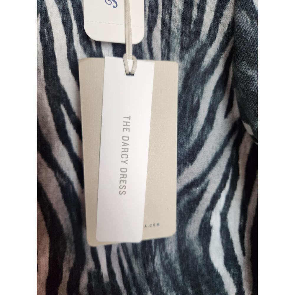 Tommy Bahama Darcy Zesty Zebra Dress Storm Gray Sz M UPF 30 Resort Cruise travel - Picture 7 of 13